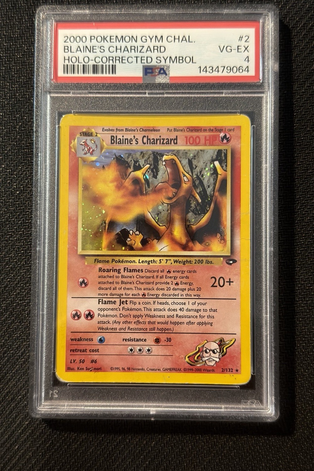 Blaine's Charizard PSA 4 sold by Packed It Again